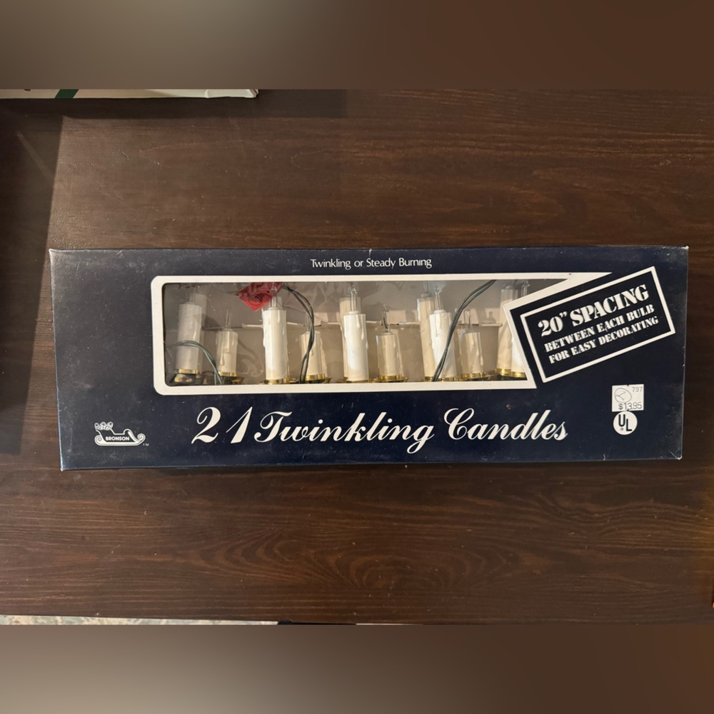 Warm White Candle Style Holiday String Lights